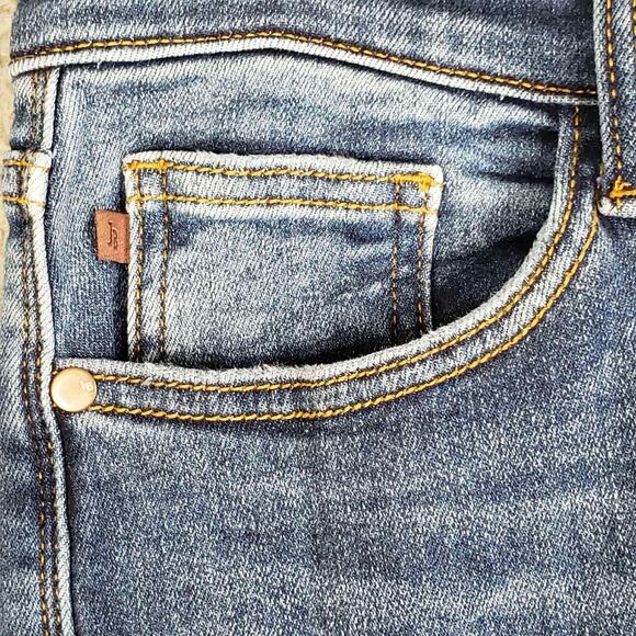 Judy Blue Jeans Womens Size 15/32 Blue Medium Wash Relaxed Straight High Rise - Picture 5 of 12